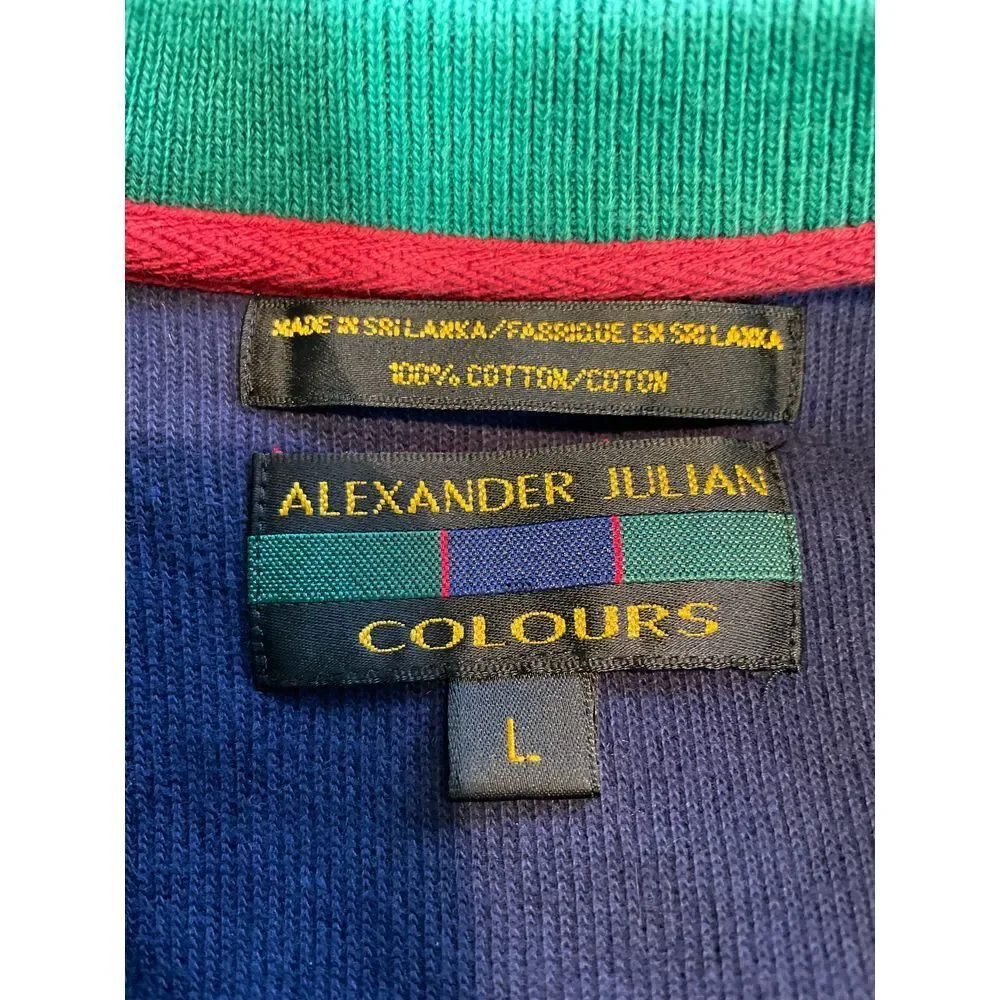 Alexander Julian‎ Colours Green Crewneck Sweatshirt Classic Casual Pullover L